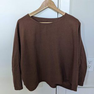 Jamie + the Jones Raw Silk T Top XS in Nutmeg